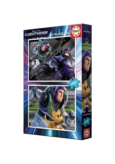 Educa 2x48 Parçalık İkili 4-6 Yaş Çocuk Puzzle - Disney Işıkyılı Lightyear - Erkek Çocuk 1 Adet