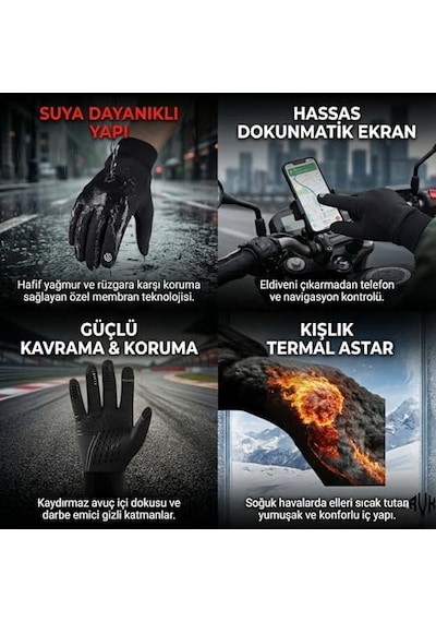 Xmlbayiciniz Ayrex Rvk Mevsimlik Motosiklet Eldiveni Şehir İçi Kurye Ve Günlük Sürüş İçin İdeal, Rüzgar Korumalı Dokunma Genel