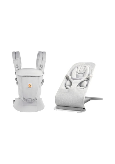 Bouncer & Taşıyıcı Seti Evolve Light Grey & Adapt Coton Pearl Grey Gri