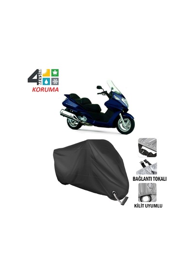Honda Fjs 600 Silverwing Abs Motosiklet Branda (Kilit Uyumlu -Siy