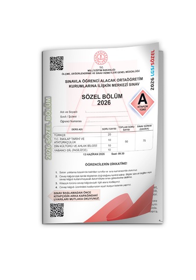 2026 Lgs Meb Tıpkı Basım Çıkmış Soru Sayısal-sözel Kitapçıkları Video/pdf Çözümlü Türkiye Geneli