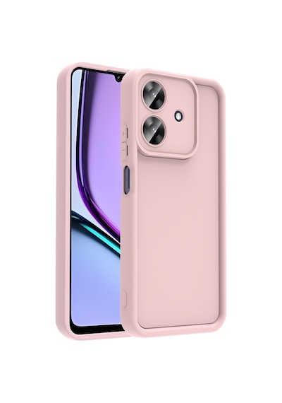 Realme Note 60 Kamera Korumalı Ve Ergonomik Şık Ananas Silikon Kılıf Pembe