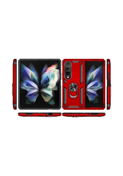Galaxy Z Fold 4 Uyumlu Zore Vega Kılıf-kırmızı Kirmizi