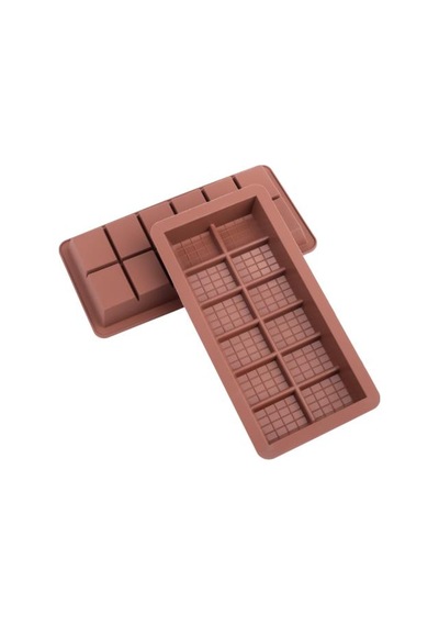 Dubai Çikolatası Kalıbı Silikon Çikolata Kalıbı 2 Adet 18x8x2 Cm Kahverengi