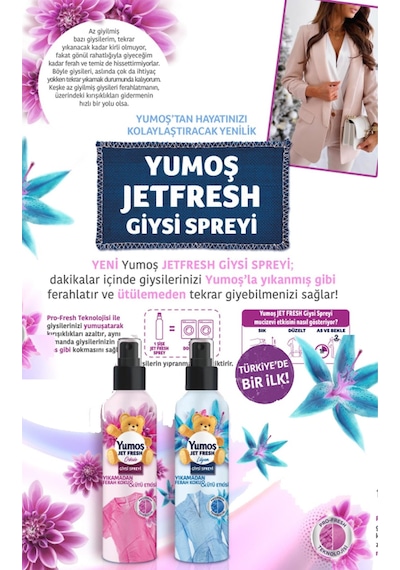 Yumoş Jet Fresh Sprey Lilyum 3 x 200 ML + Orkide 3 x 200 ML
