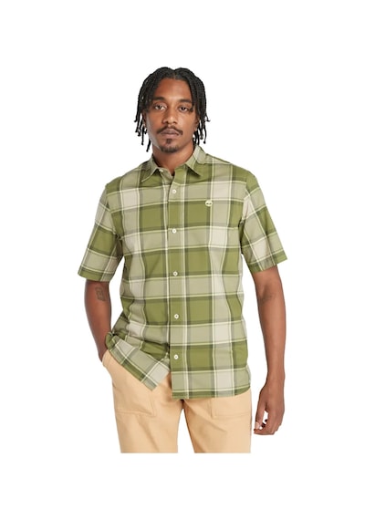 Timberland Tfo Check Poplin Short Sleeve Shirt Erkek Gomlek Tb0a5qxpcm41 Haki