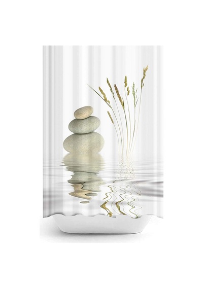Tropik Zethome Stone And Reed Banyo Duş Perdesi Tek Kanat 1x180x200 Diğer