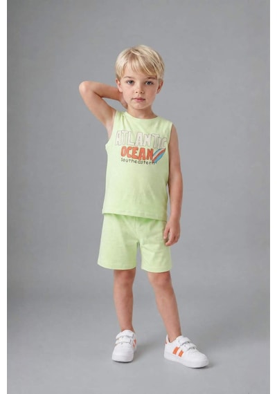 Defacto Desenli 2li Açık Yeşil Takım Erkek Bebek G8330a526hsgn404 Yeşil-gn404