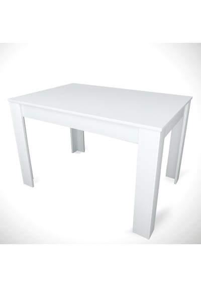 Single  Beyaz Dikdörtgen Yemek Masası 120x80 / Beyaz