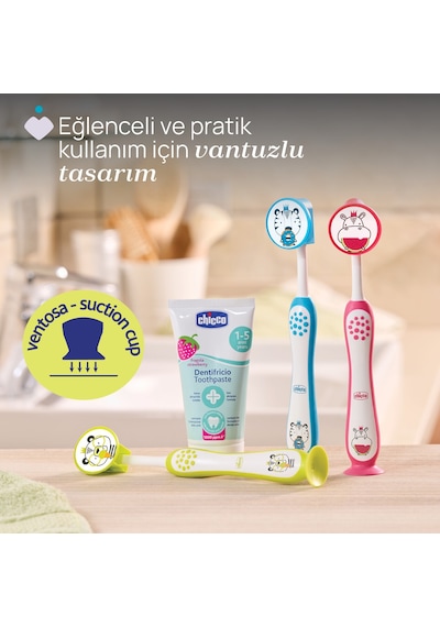Chicco 2'li Diş Fırçası 3-6 Yaş Tıger-panda 00012084110000