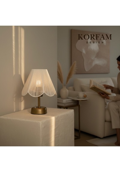 Rosalinda Modeli - Beyaz Çiçek Şeklinde Kablosuz Pilli Masa & Gece Lambası Çok Renkli 88055957