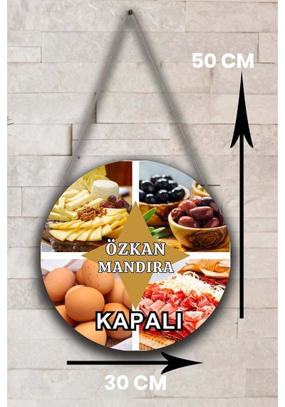 Kişiye Özel Şarküteri Mandıra Açık Kapalı Kapı Süsü, İsme Özel Şarküteri Tabelası Dekoru