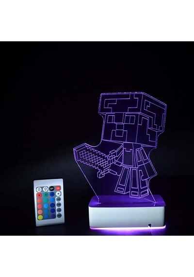 Özel Tasarım Minecraft 3D Led Lamba