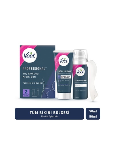 Professional Bikini Bölgesi Tüy Dökücü Krem Seti 50 Ml + 50 Ml