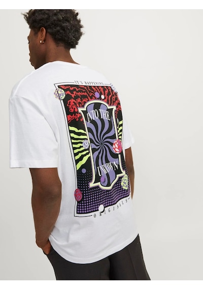Jack & Jones Erkek Sırt Baskılı Oversize T-shirt - 12256930 001