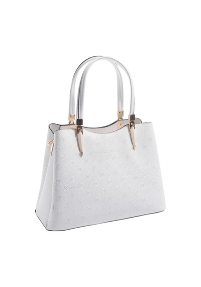 Silver Polo Sp1205 Kadın El Çantası Logolu Beyaz-beyaz