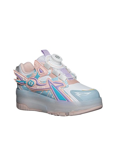 Tuğba Ortopedi 9626 Çocuk Işıklı Tekerlekli Sneaker Pudra