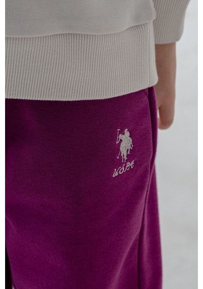 U.S. Polo Assn. Kız Çocuk Baskılı Beyaz Uzun Kol Eşofman Takımı Us2701-c-v1 Us2701-c-v1