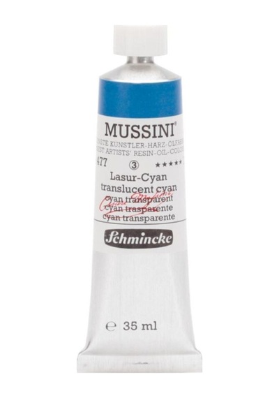 Schmincke Mussini Artist Yağlı Boya 35 ML Seri 3 477 Translucent Cyan