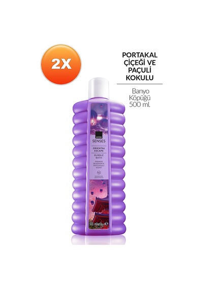 Senses Oriental Escape Portakal Çiçeği Ve Paçuli Kokulu Banyo Köpüğü 500ml İkili Set Fresh