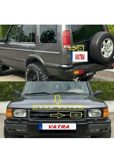 Discovery 4.0 V8 Uyumlu Gri Land Rover Kaput Yazısı Bagaj Ve Tampon Arması 3m 3d Abs