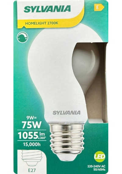 10 Adet Sylvania 9w 75w 2700k Sarı Işık Dim Edilebilir E27 Duylu Kalın Duy Soft Led Ampul