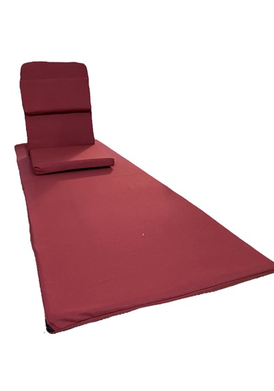 Backjack Meditasyon Sandalyesi Destekli Yer Minderi + 60x180 Kumaş Mat - Backjack 3xl Mat+backjack İkili Set Bordo