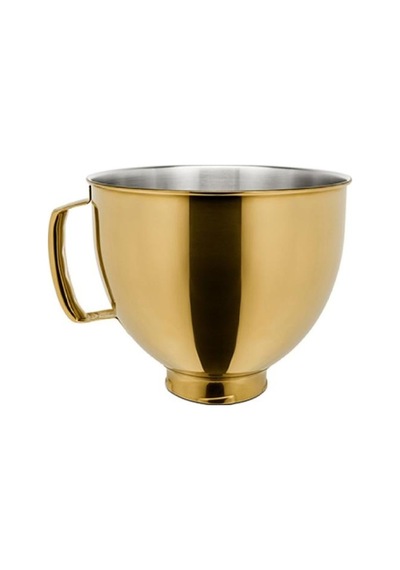 KitchenAid Uyumlu 4,8 L Stand Mikser Için Paslanmaz Çelik Kase Parlak Gold 5ksm5ssbrg