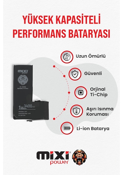 Apple Uyumlu iPhone 11 Pro  Yüksek Kapasiteli Batarya, Pil Sağlığı Yüzdesi Gösterir,