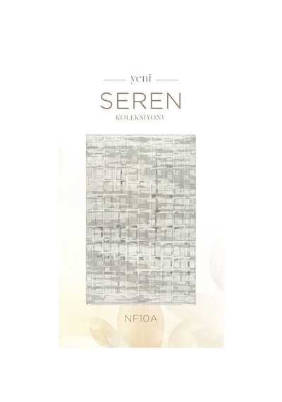 Atlas Halı Seren Nf10a Gri Mavi Akrilik Silinebilir Yumuşak Leke Tutmaz Halı