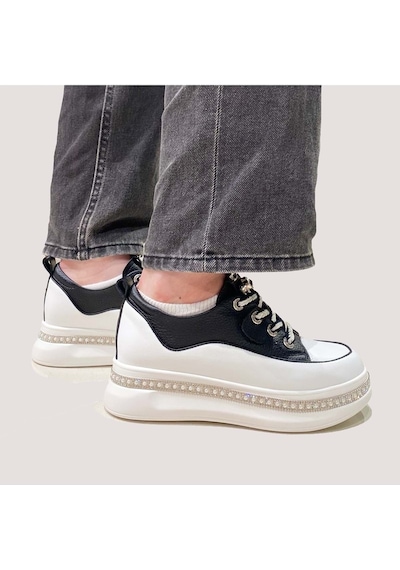 Guja 24k308-1 Kadın Taşlı Sneaker Ayakkabı Siyah
