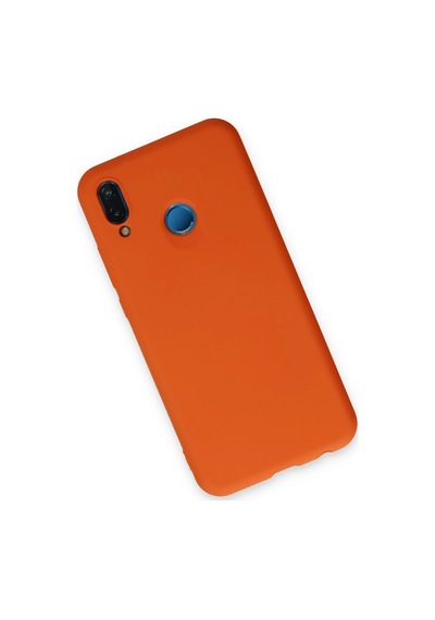 Newface Huawei P20 Lite Kılıf Nano İçi Kadife Silikon Glblseme - 33 - Turuncu