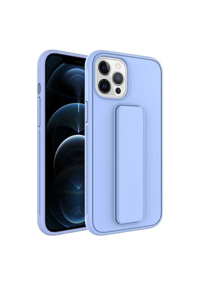 Apple Uyumlu iPhone 12 Pro Kılıf Zore Qstand Kapak Lila