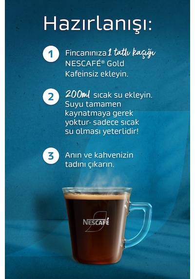 Nescafe Gold Decaf Kafeinsiz Çözünebilir Kahve 70 G