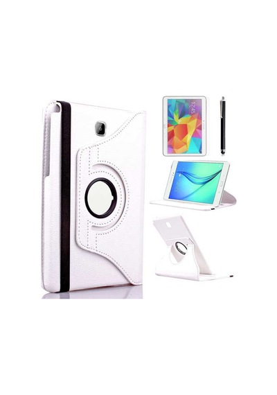 Galaxy Uyumlu  Tab A T580 10.1 Frm Dönebilen Standlı Kılıf-beyaz Arka Kapak
