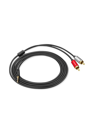 3.5mm Aux To 2 Rca Ses Kablosu 1 Metre Belirtilmemiş
