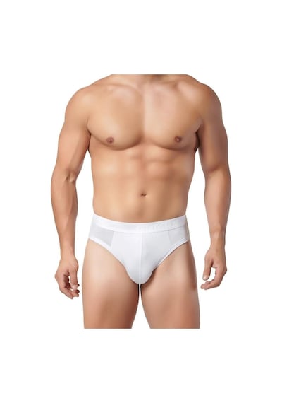 3 Adet Gümüş Erkek Modal Elastan Kemerli Slip Külot 7008 Beyaz