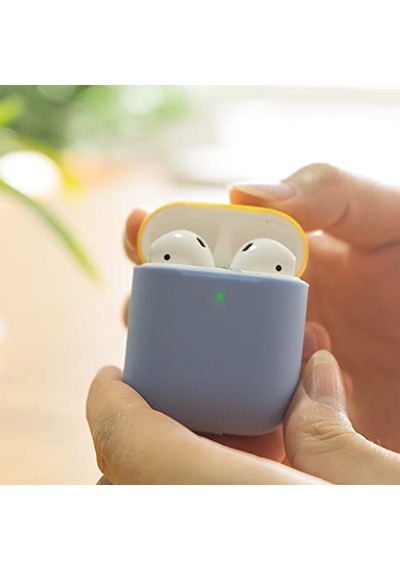 Ayrex Airpods 1 2 Nesil Uyumlu Silikon Kılıf Mat Yumuşak Doku, Darbe Emici, Kaymaz Yüzey, Kablosuz Şarj Deste