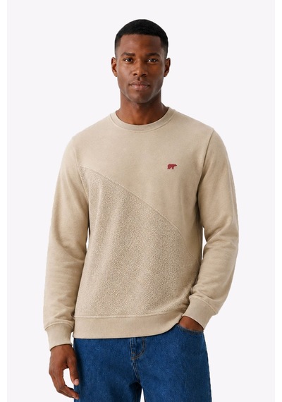 Bad Bear Tune Crewneck Man Beıge Sweatshırt 26.02.12.008-c17 Bej