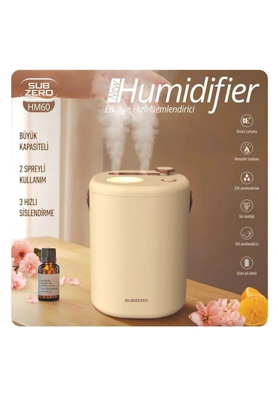 Subzero Hm60 Büyük Kapasite Çift Üfleme Özellikli Hava Nemlendirici