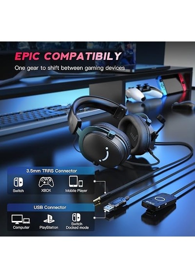 Fıfıne 3,5 Mm Ses Jaklı Oyun Usb Kulaklığı, 7.1 Surround Ses, Çıkarılabilir Mikrofon, Ses Kontrolü, Sku: Smgstkd688651b54