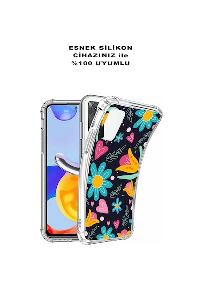 Samsung Galaxy M34 İle Uyumlu Retro Color 1 Baskılı Şeffaf Köşe Korumalı Antişok Kılıf