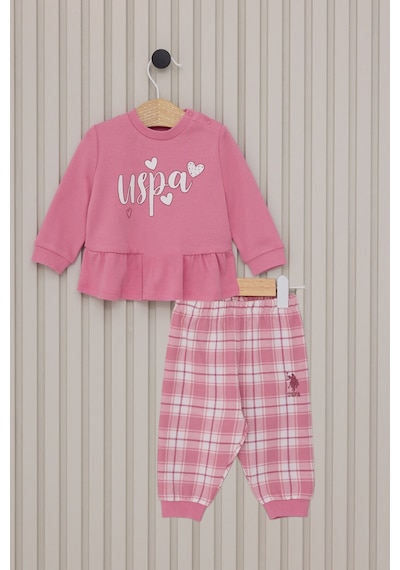 U.S. Polo Assn. Kız Bebek Pembe Takım Usb2139-c-v1 Pembe