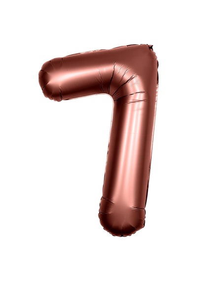 7 Rakam Çikolata Kahve Folyo Balon 40 İnç 100 Cm