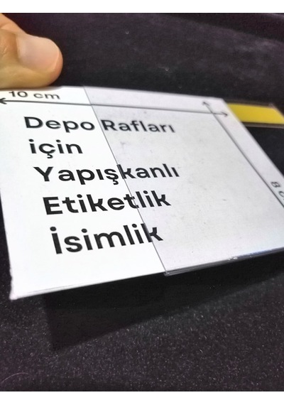 50 Adet C Tipi 8x10 Cm Depo Ürün Etiketliği Şeffaf Yapışkanlı
