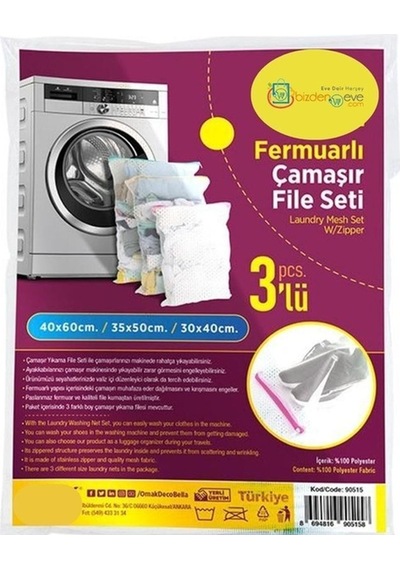 Çamaşır Filesi 3 Adet Çamaşır Yıkama Filesi Renkli Fermuarlı 25 Tr Diğer
