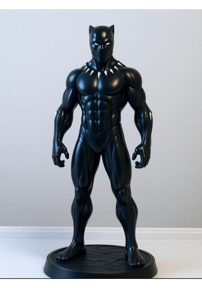 Black Panther Standlı Figür - Kara Panter Dik Duruş Pozu Biblo Marvel Avengers Masaüstü Dekoratif Obje Koleksiyonluk