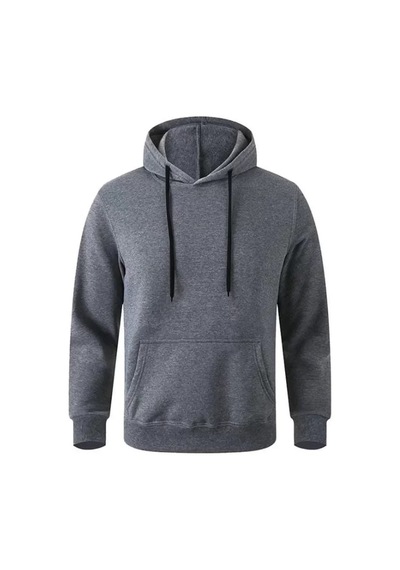 Etiler Collection Erkek Uzun Kol Kapşonlu Basic Sweatshirt Hoodie - Füme