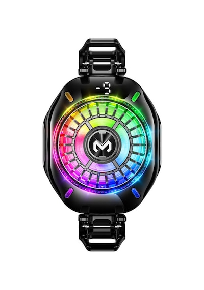 Polham Magsafe Ve Klipsli Süper Hızlı Telefon Soğutucu 5000rpm, Rgb Led, Dijital Isı Göstergeli