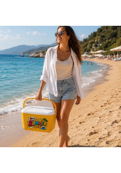 20 Lt Buzzy Retro Buzluk Termos 1179 Cooler Box -400 Sarı